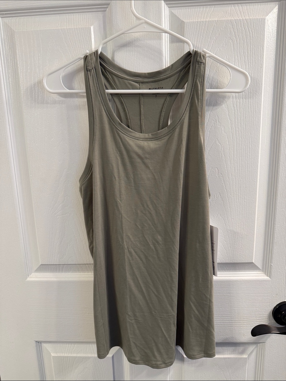 SM NWT Athleta Olive-Gray Racerback Tank Top